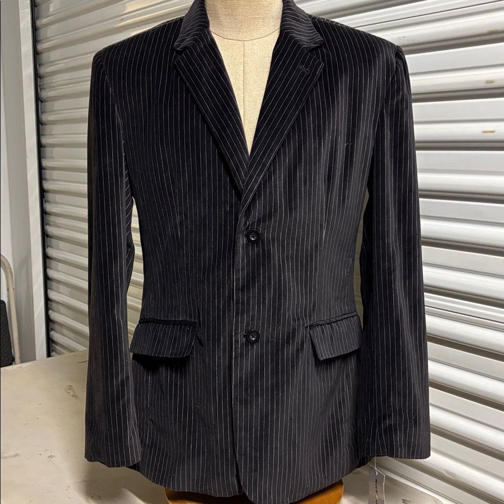DKNY Jeans Velour Pin Striped Jacket M. NWT